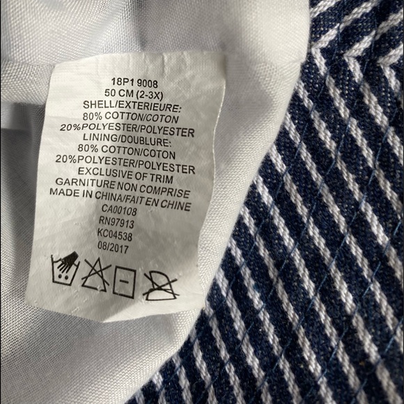 Sports Striped Blue Bucket Lined Hat Size 2-3X - Picture 5 of 5